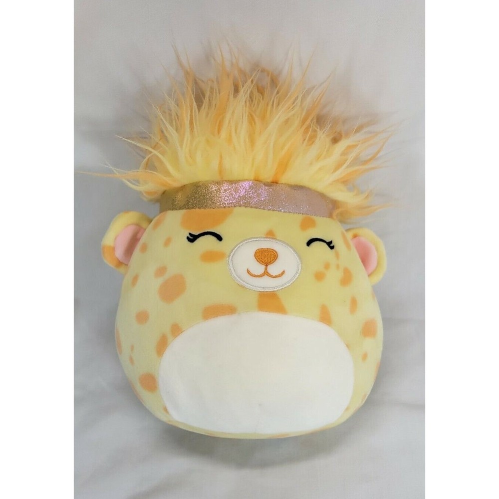 SQUISHMALLOWS Kellytoy 2021 Squish-DOOS 11" Lexi‎ The Yellow Cheetah Plush Toy